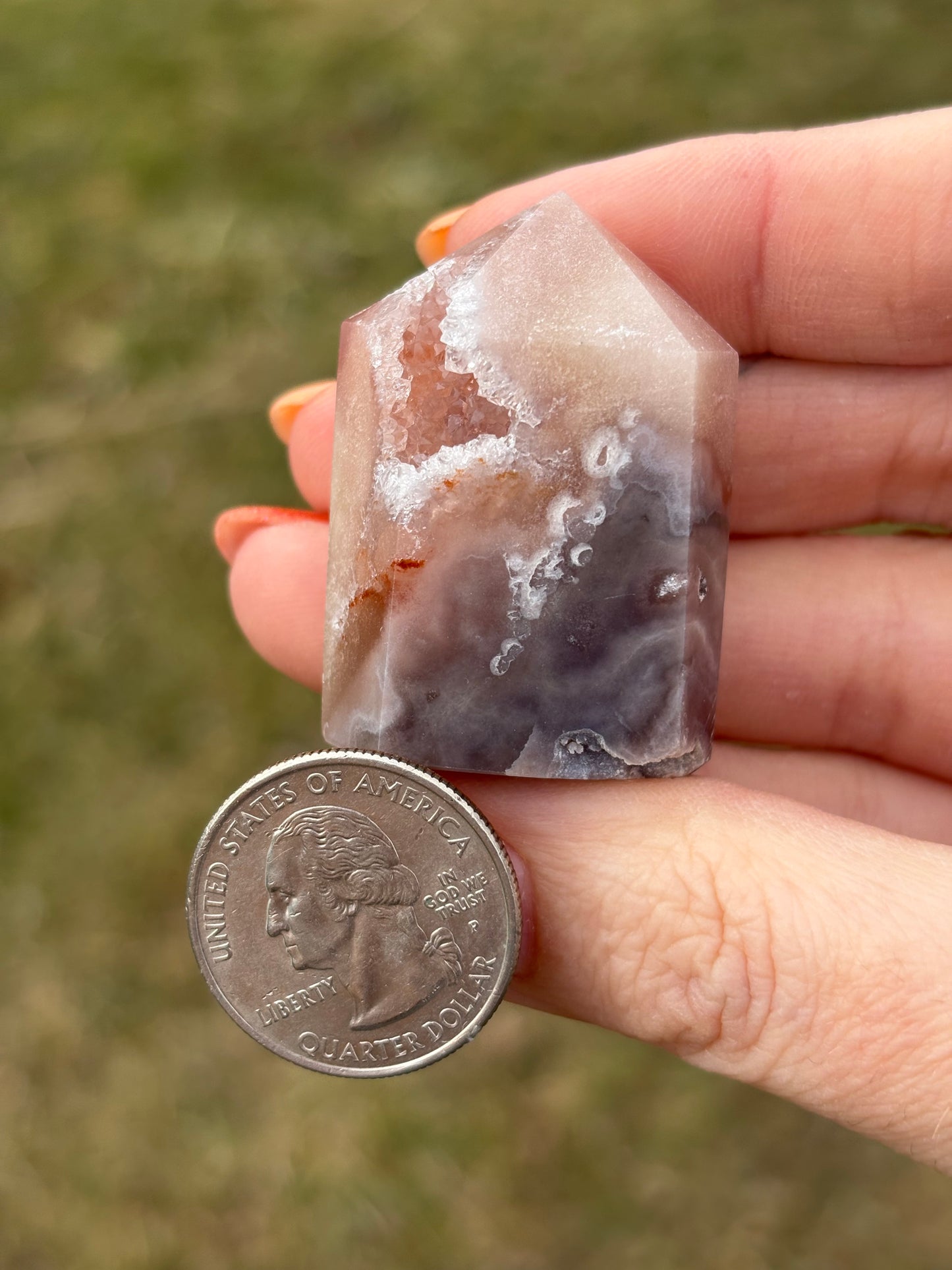 Druzy Pink Amethyst Tower AU
