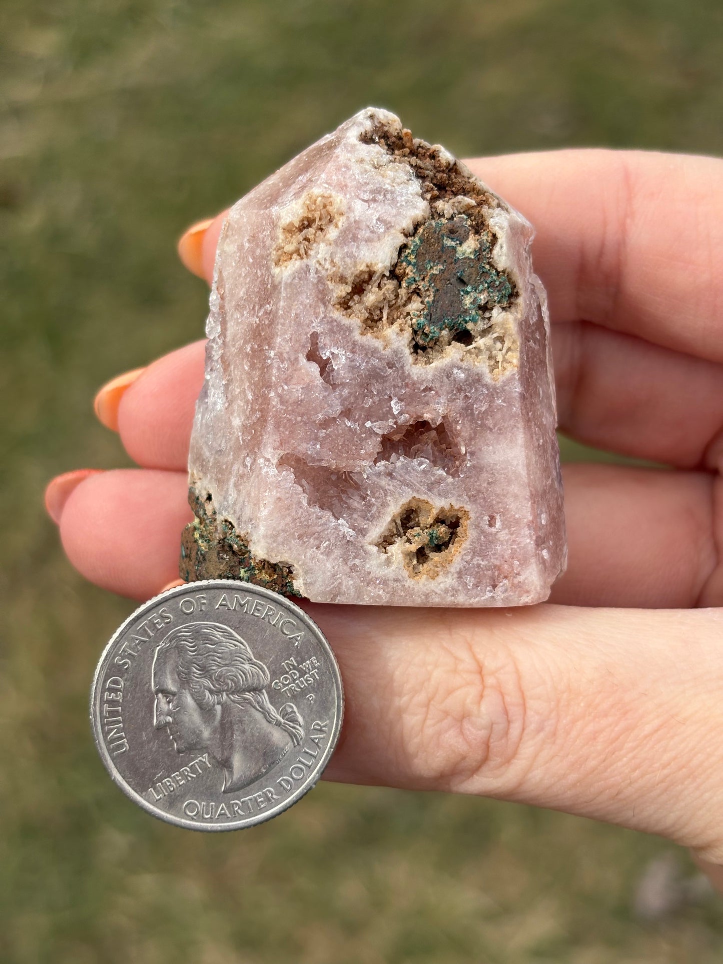 Druzy Pink Amethyst Tower U