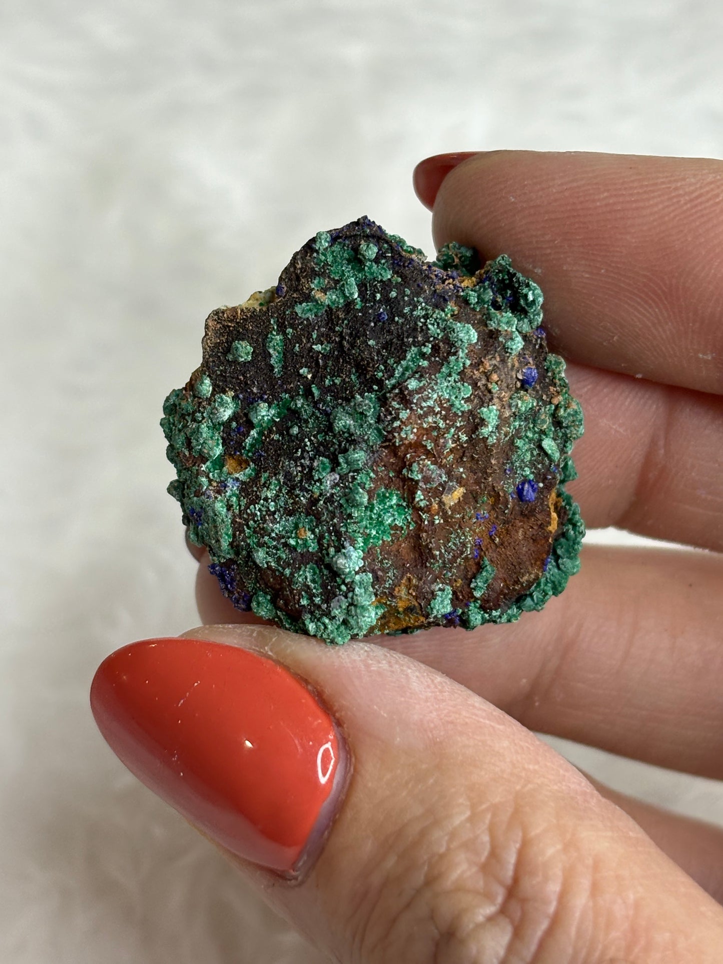 Malachite & Azurite on barite