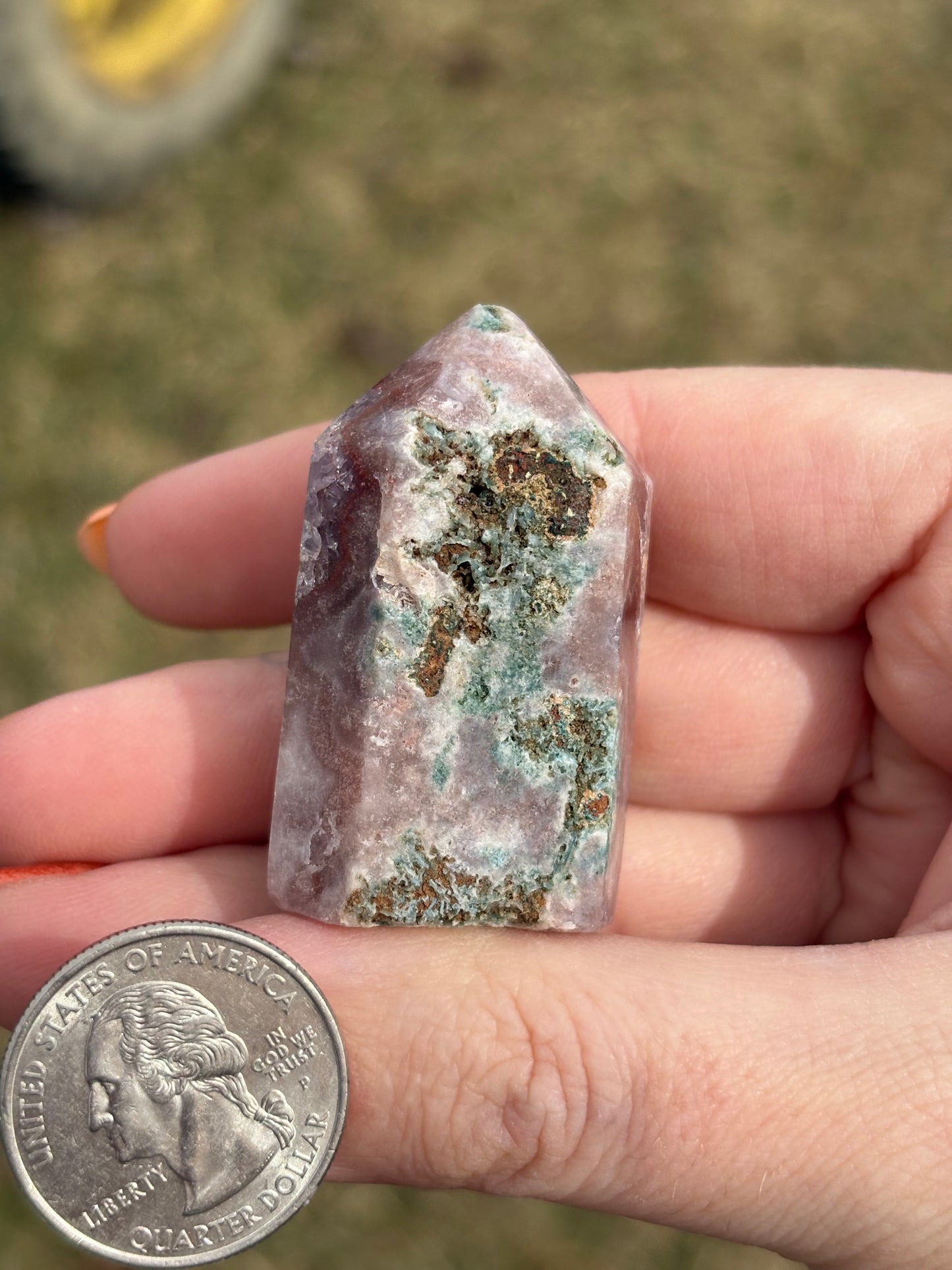 Druzy Pink Amethyst Tower AE
