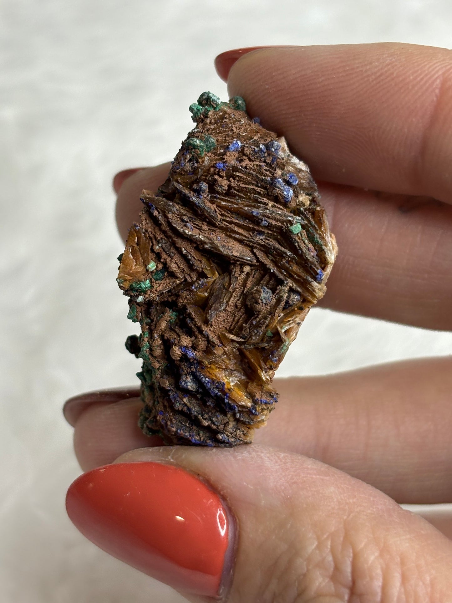 Malachite & azurite on barite