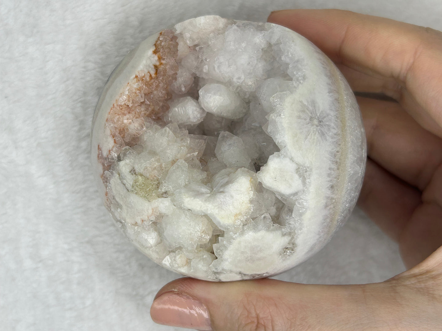 Brazilian pink amethyst sphere