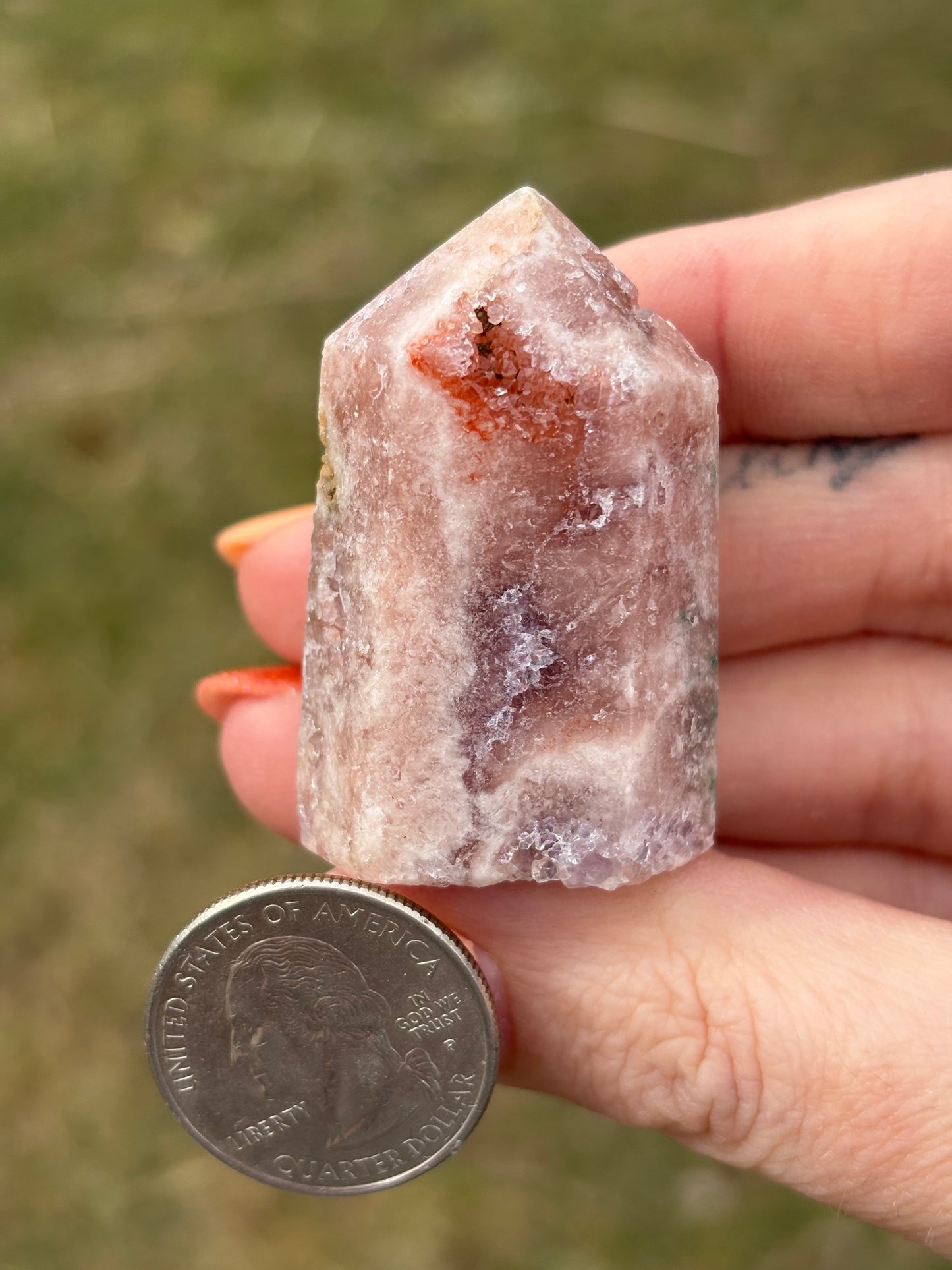 Druzy Pink Amethyst Tower AG