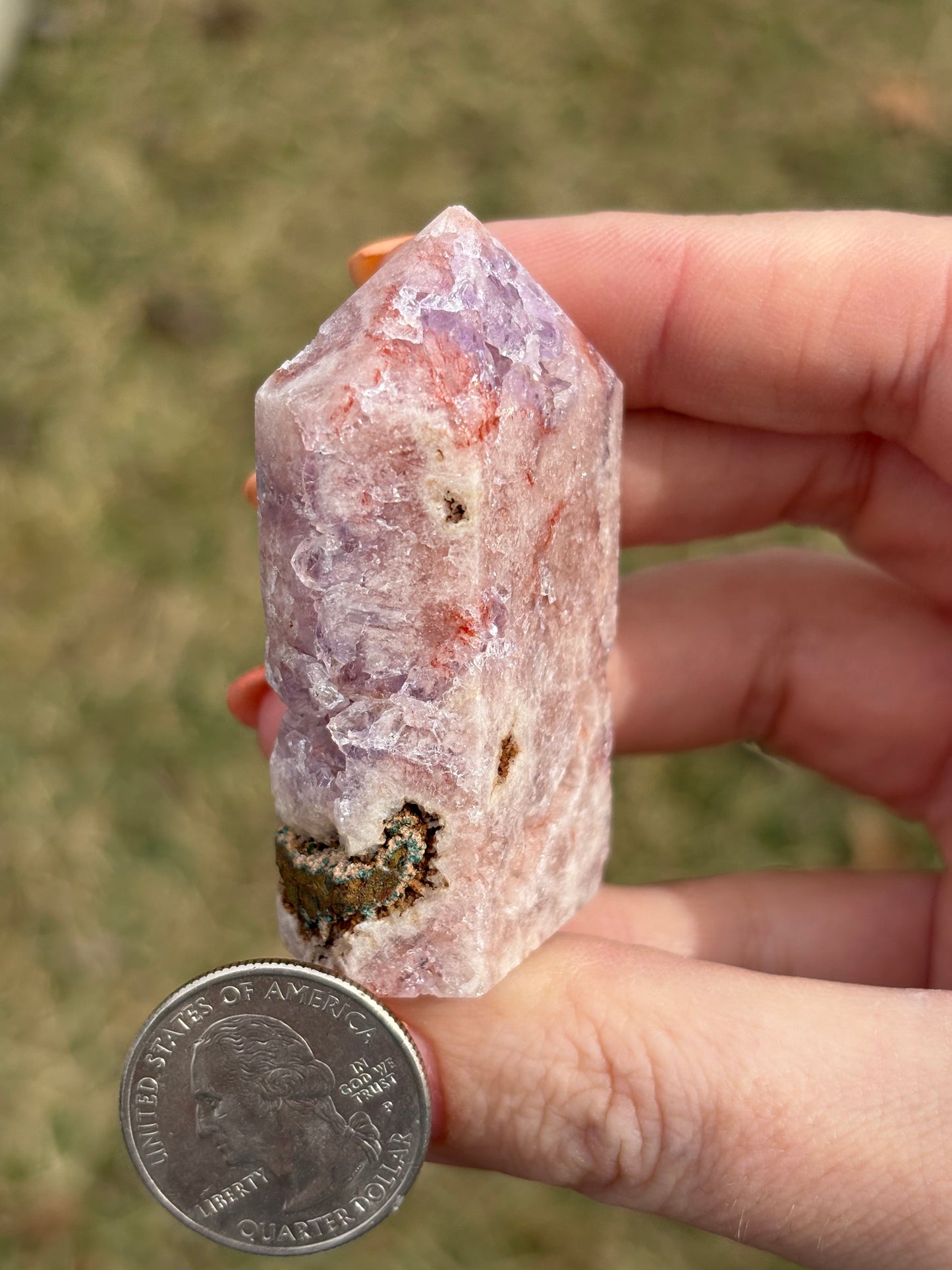 Druzy Pink Amethyst Tower M