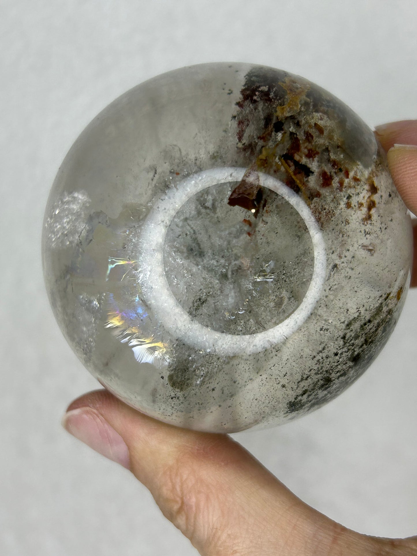 HQ Garden Quartz Sphere w/ Rainbows 🌈