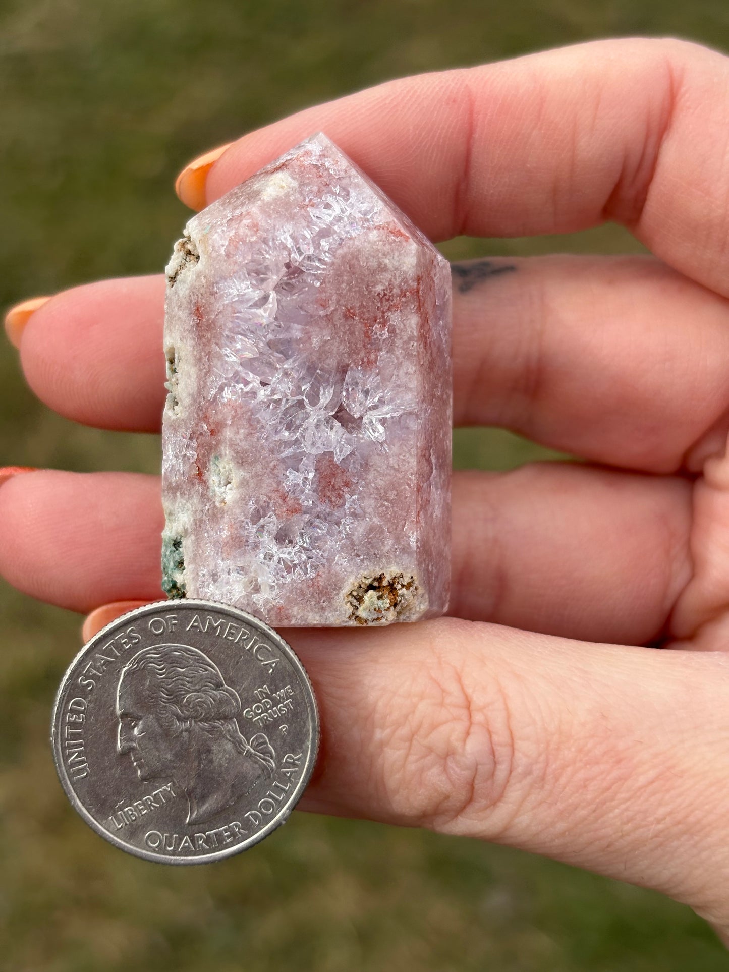 Druzy Pink Amethyst Tower AQ