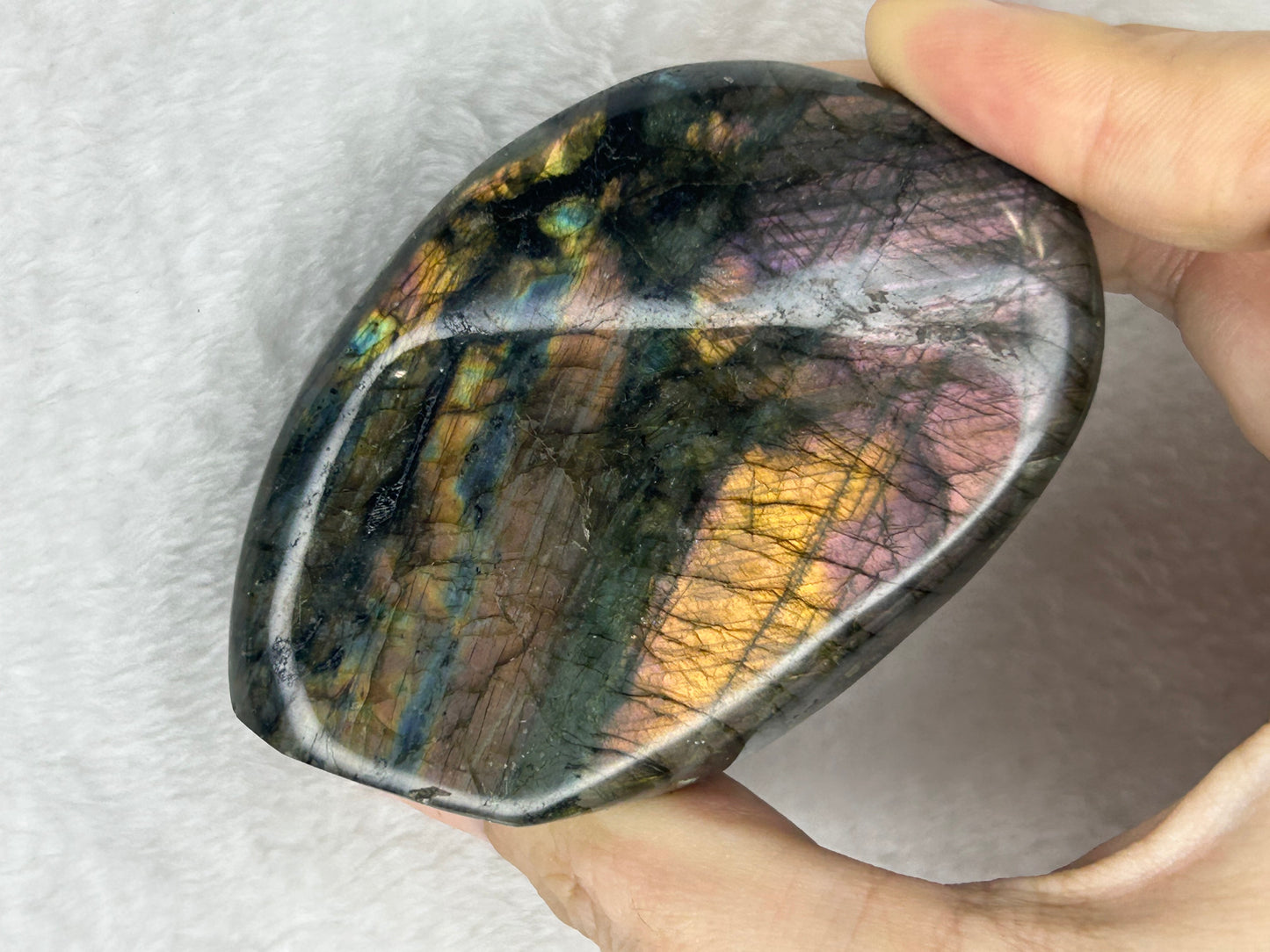 Rainbow/Sunset flash labradorite freeform C