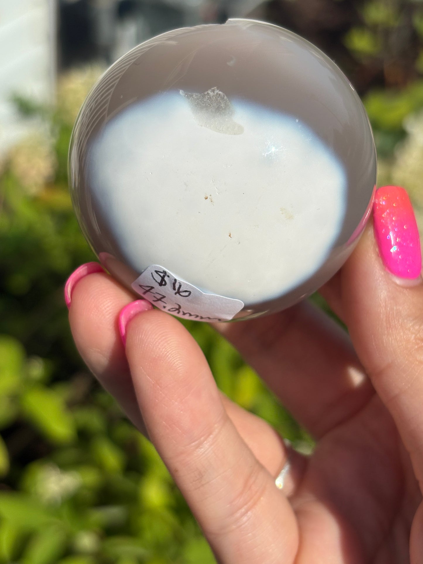Druzy orca agate sphere
