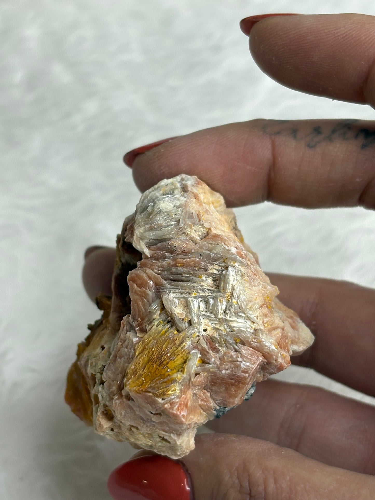 Pink barite w/ cave