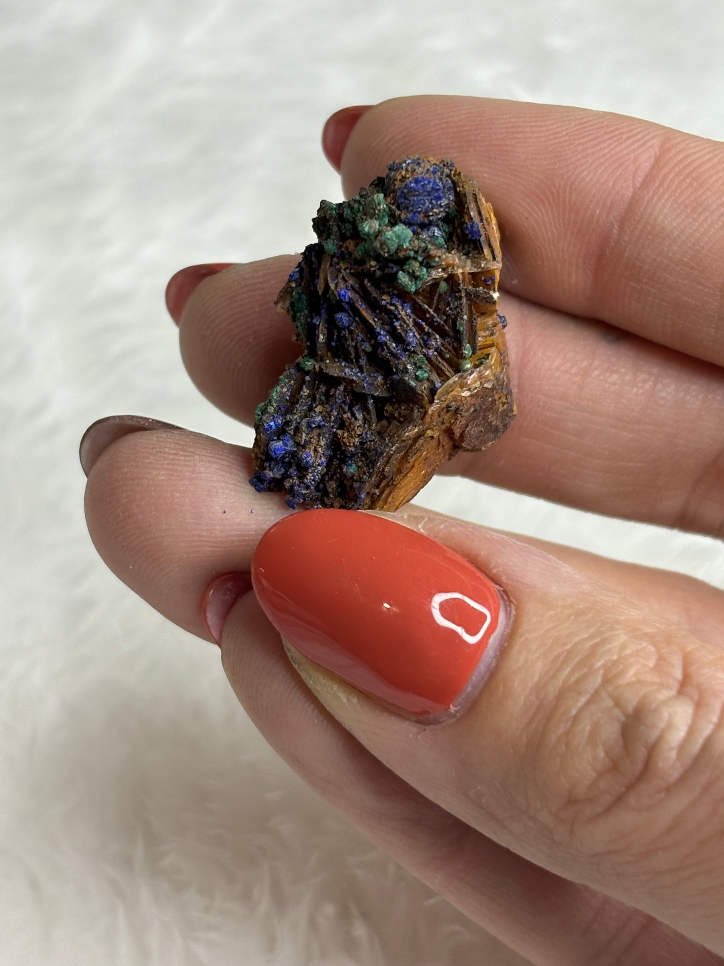 Malachite & azurite on barite