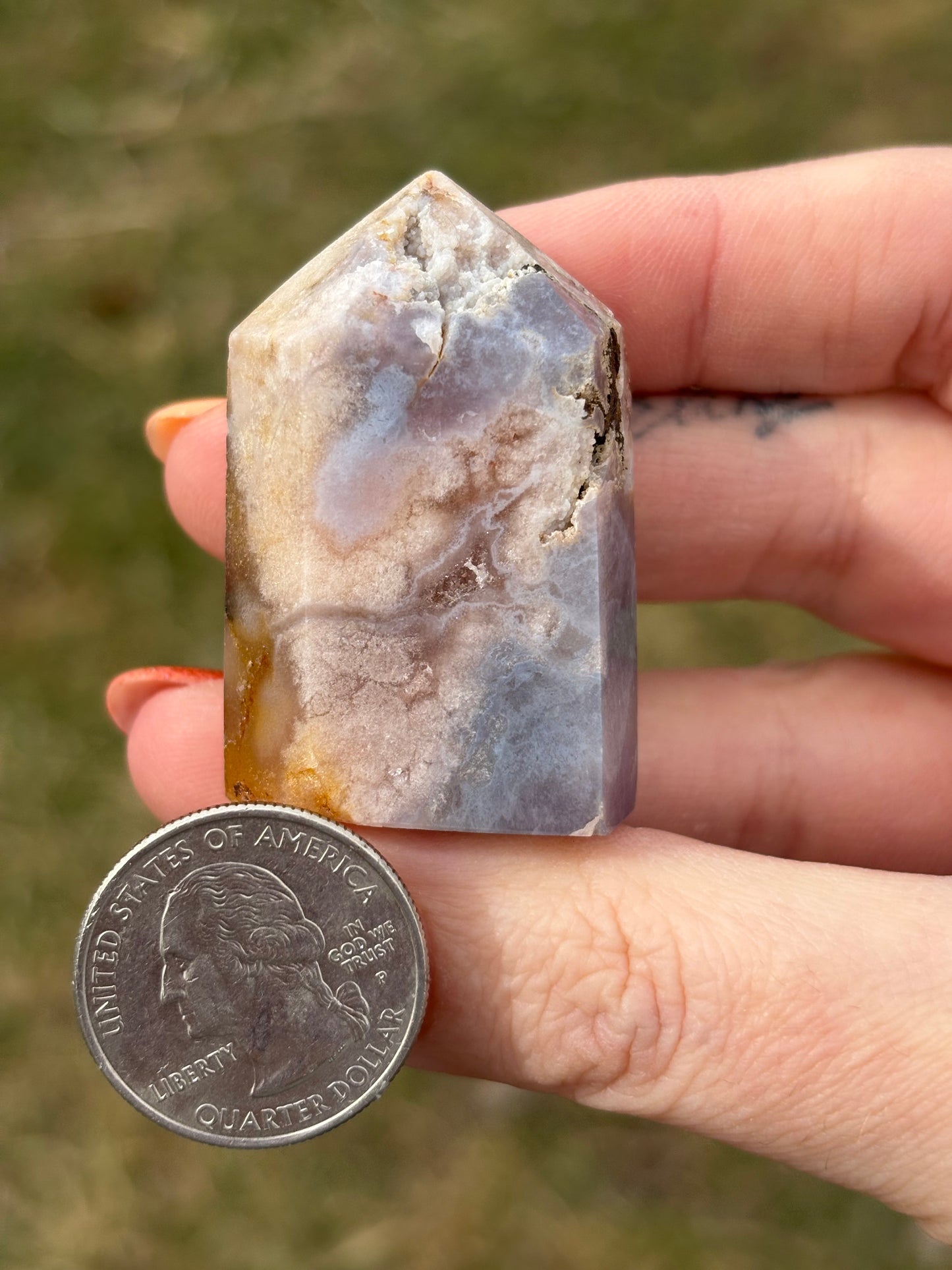 Druzy Pink Amethyst Tower AR