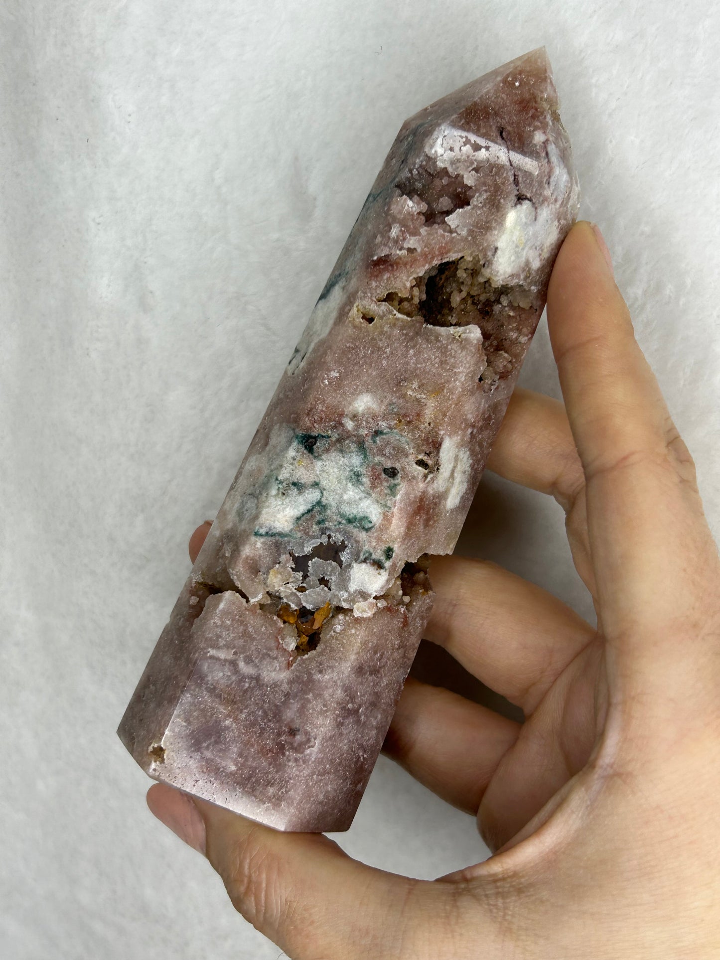 Brazilian pink amethyst tower