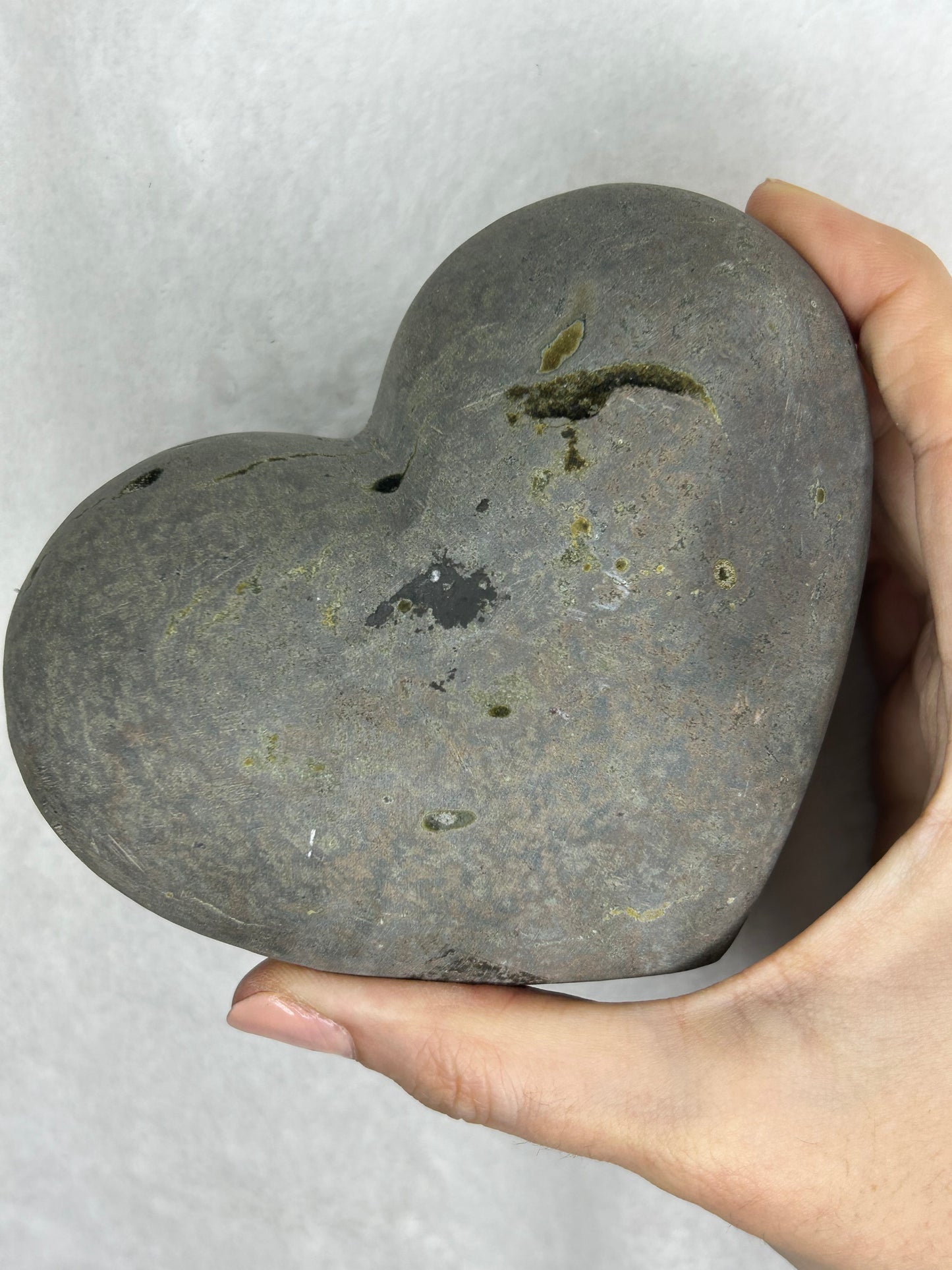 💖💖Uruguayan HQ amethyst cluster heart w/ geothite D