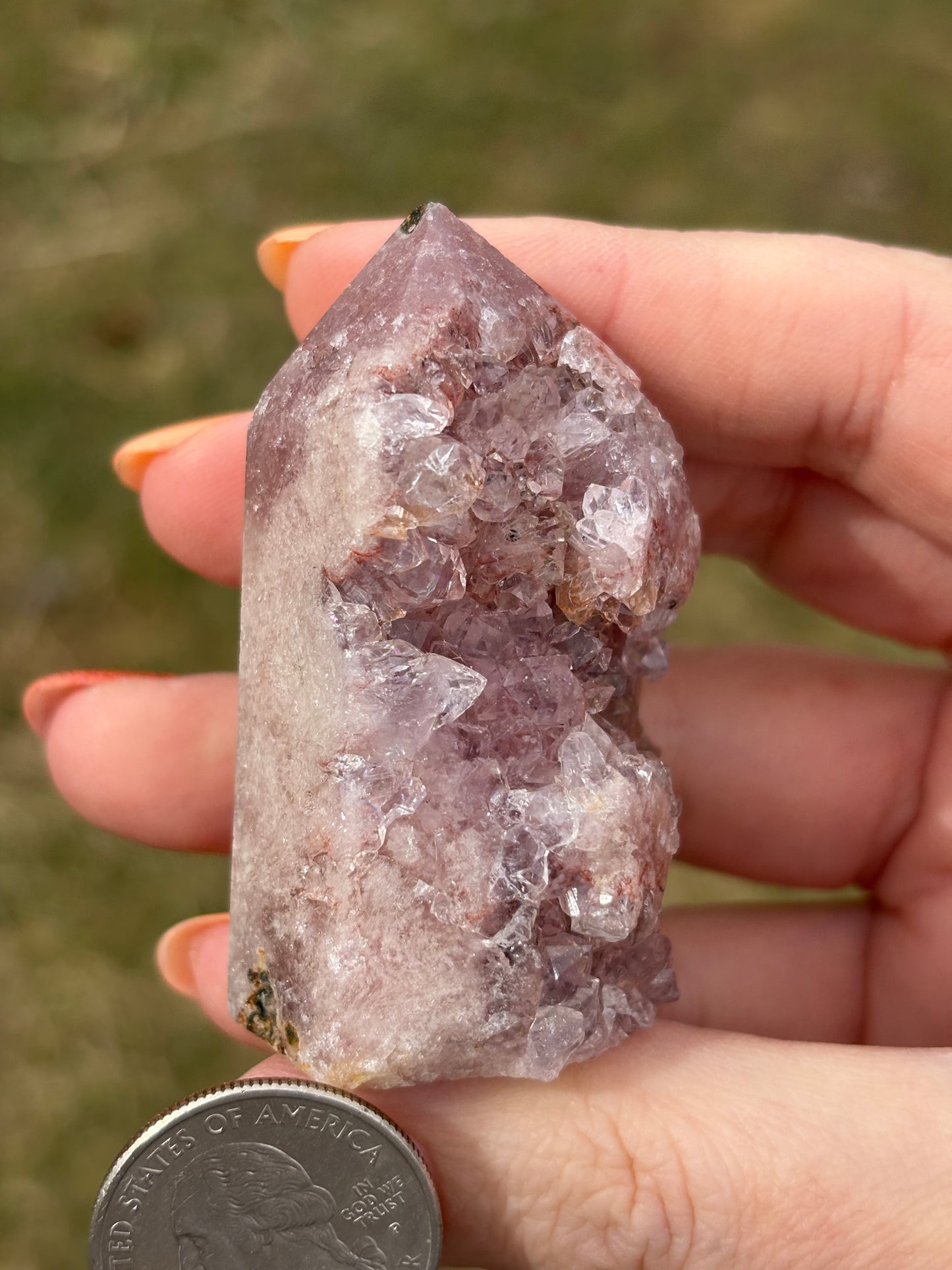 Druzy Pink Amethyst Tower G