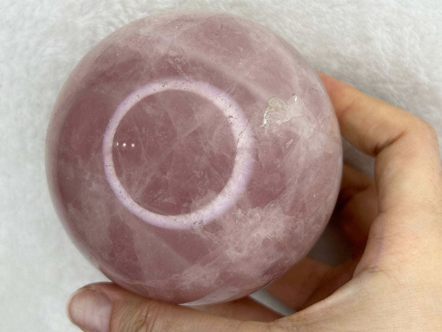 XL Star Flash Rose Quartz Sphere