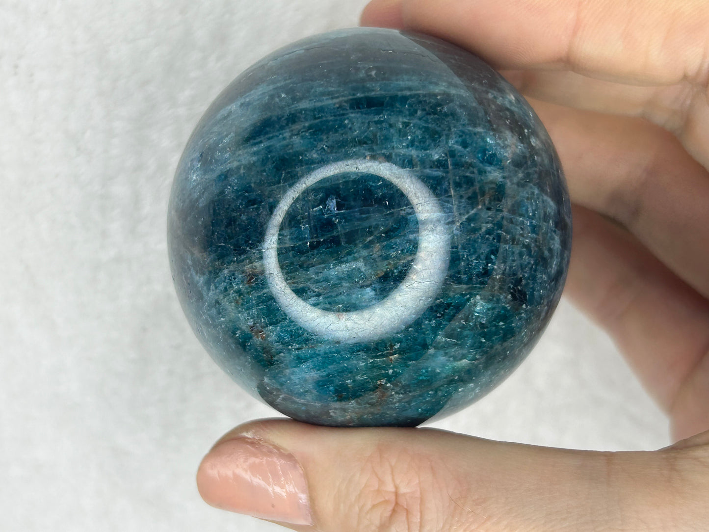Flashy Blue Apatite Sphere