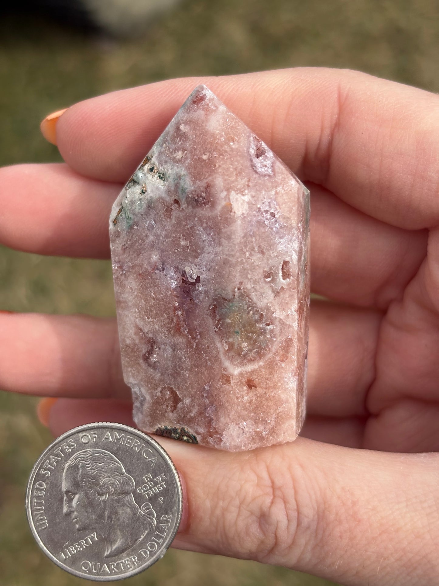 Druzy Pink Amethyst Tower O