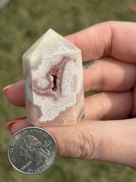 Druzy Pink Amethyst Tower Y