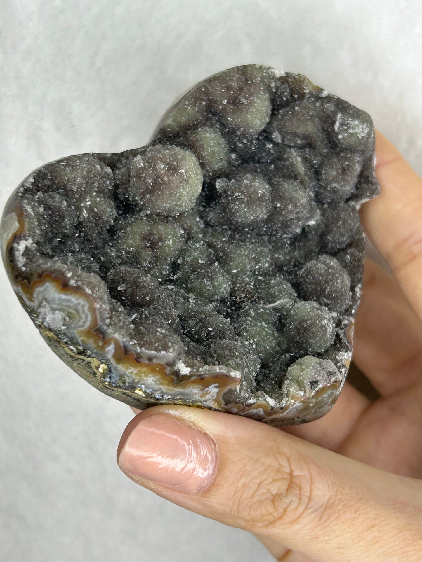 💖💖Uruguayan HQ amethyst cluster heart K