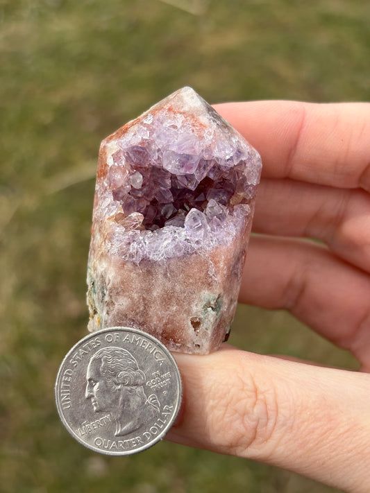Druzy Pink Amethyst Tower P
