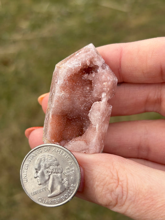 Druzy Pink Amethyst Tower AL