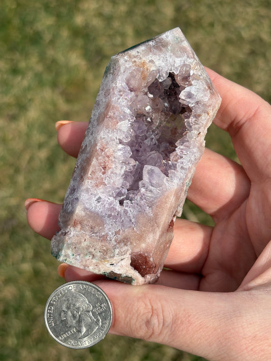 Druzy Pink Amethyst Tower D