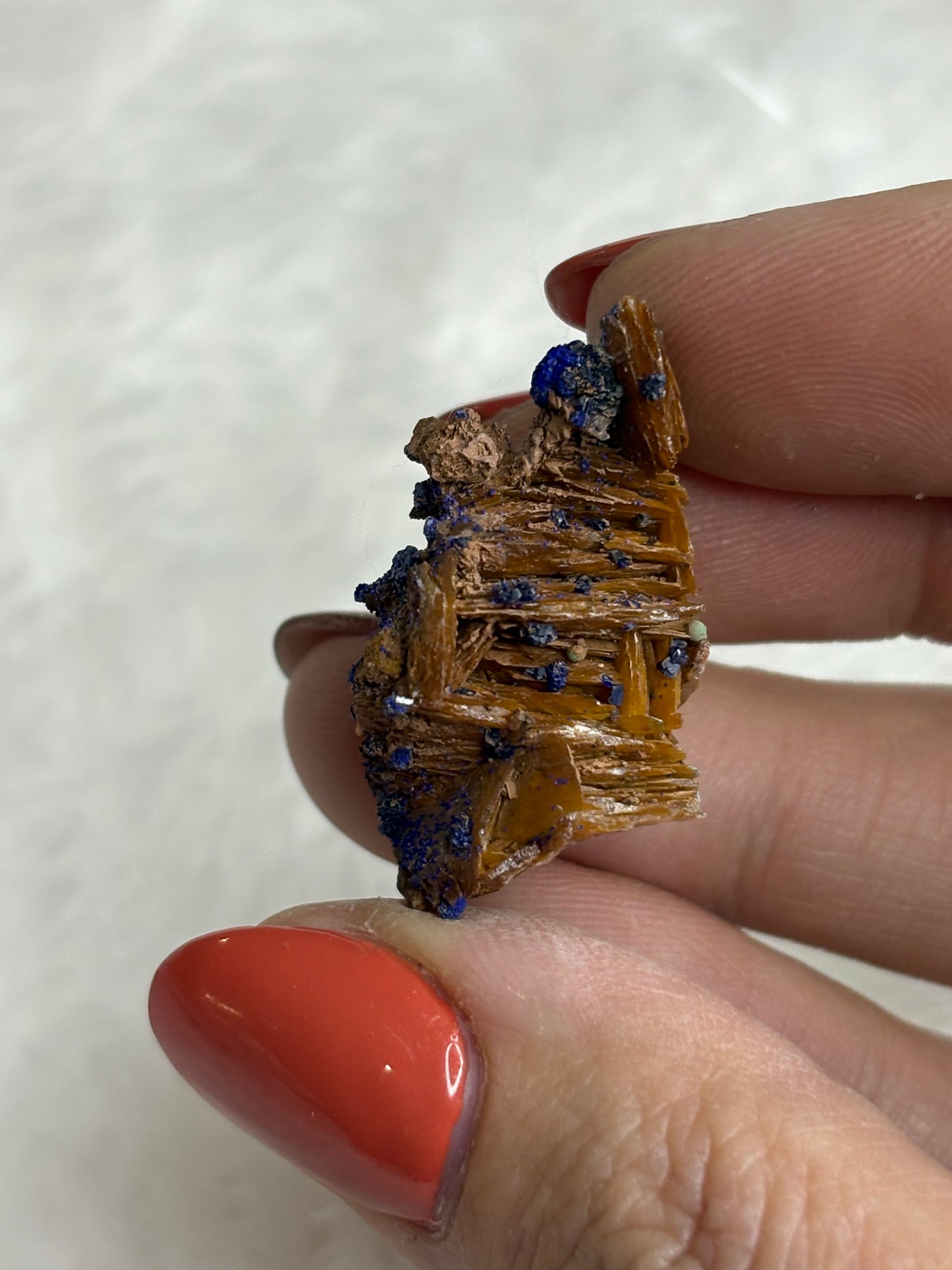 Malachite & azurite on barite