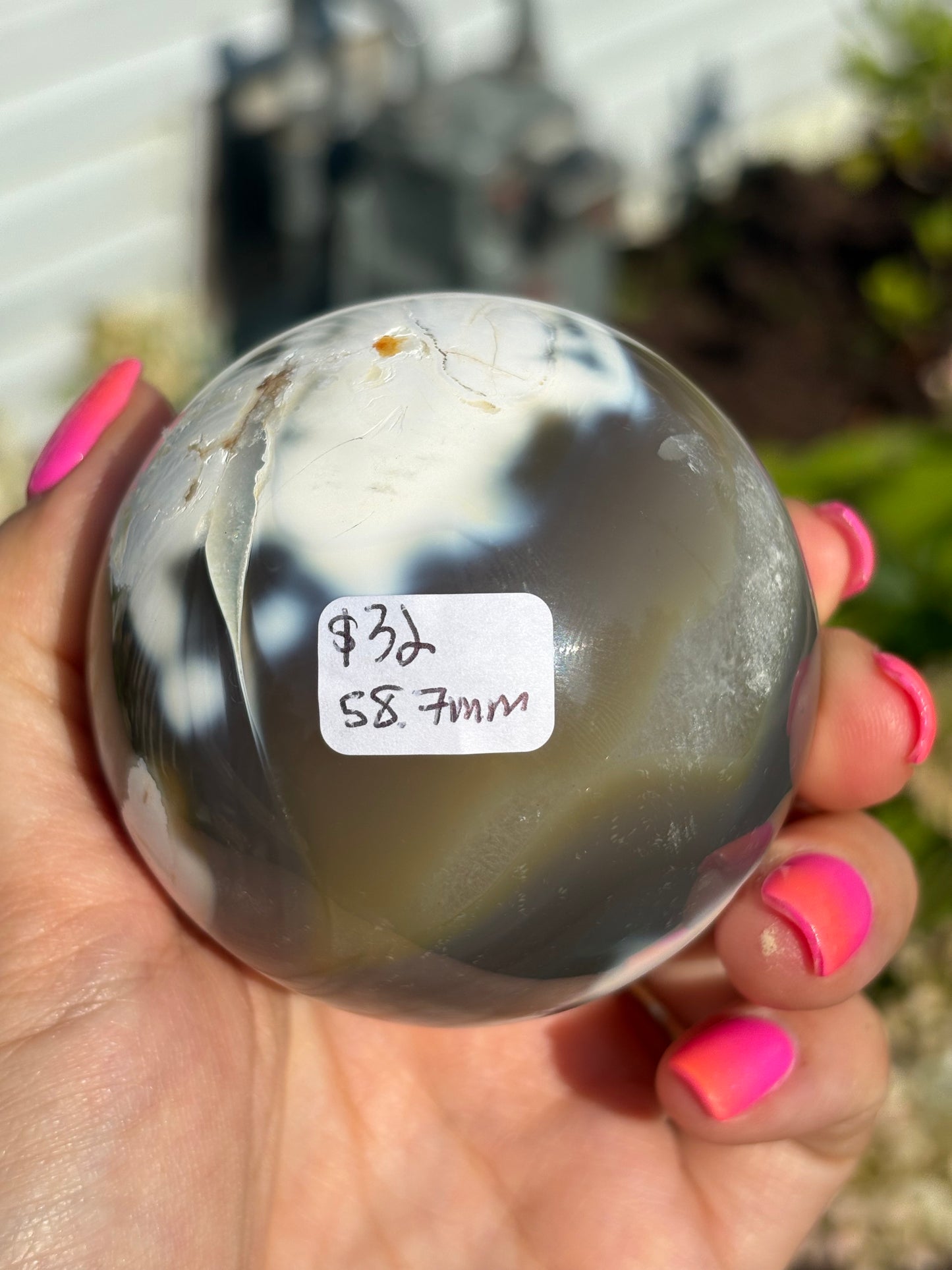 Druzy orca Agate sphere