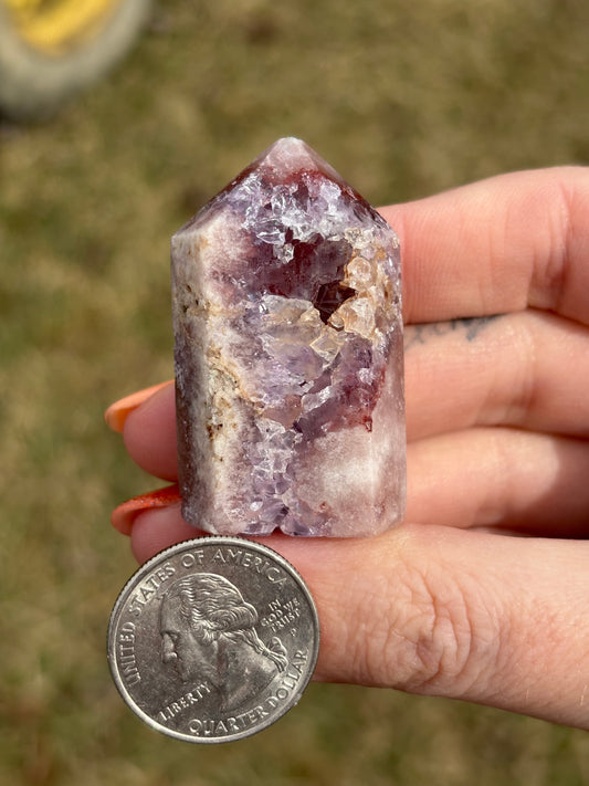 Druzy Pink Amethyst Tower AE