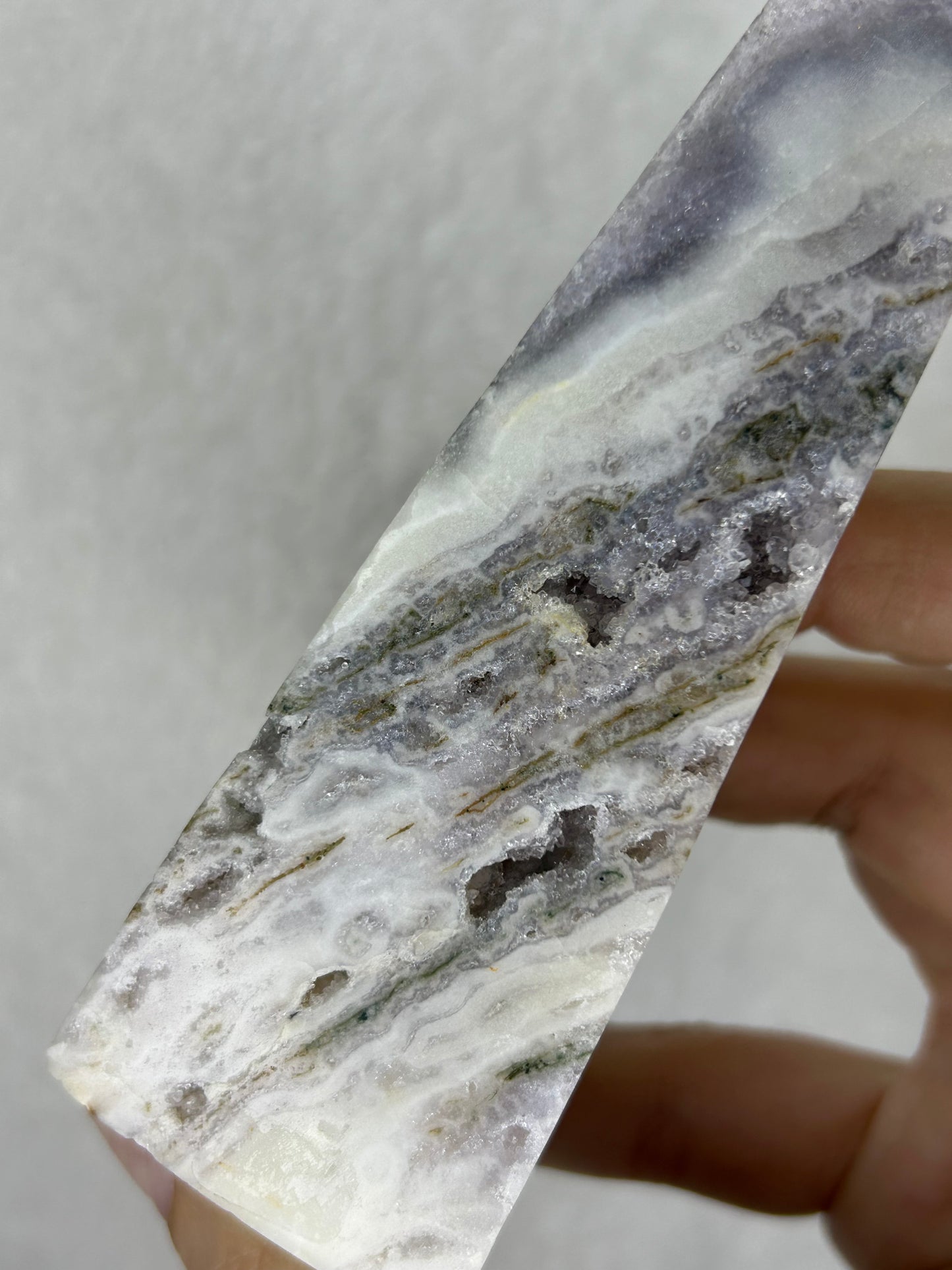 Unique Pink Amethyst Obelisk w/ moss inclusions