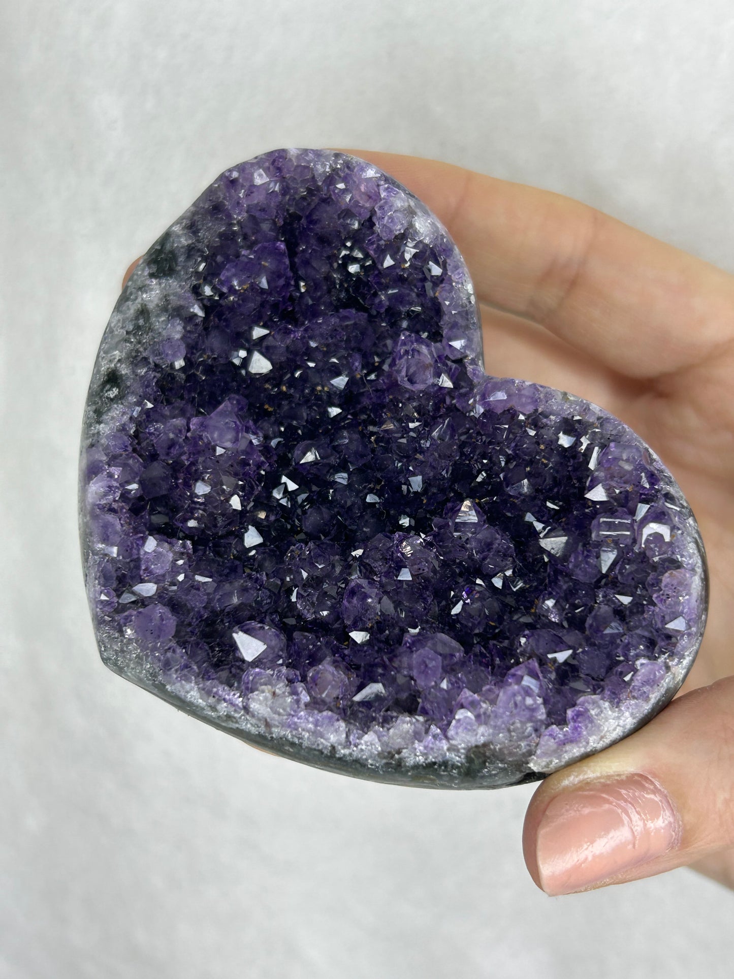 💖💖 Uruguayan HQ amethyst cluster heart I