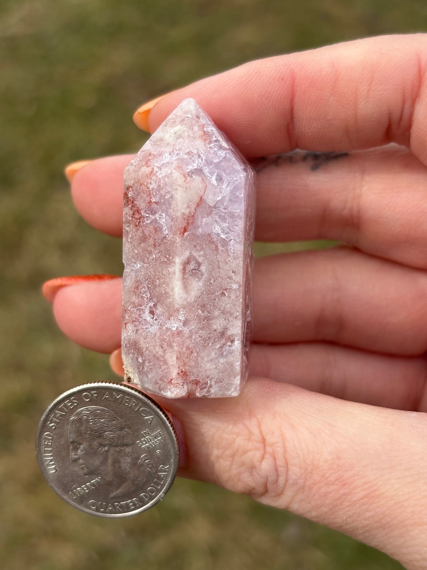 Druzy Pink Amethyst Tower AQ