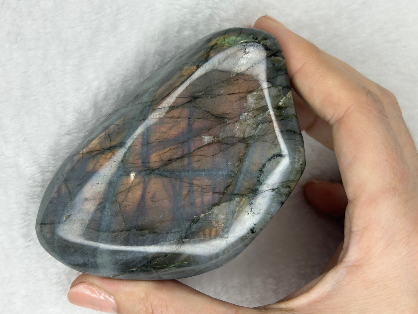 Rainbow/sunset flash labradorite freeform E