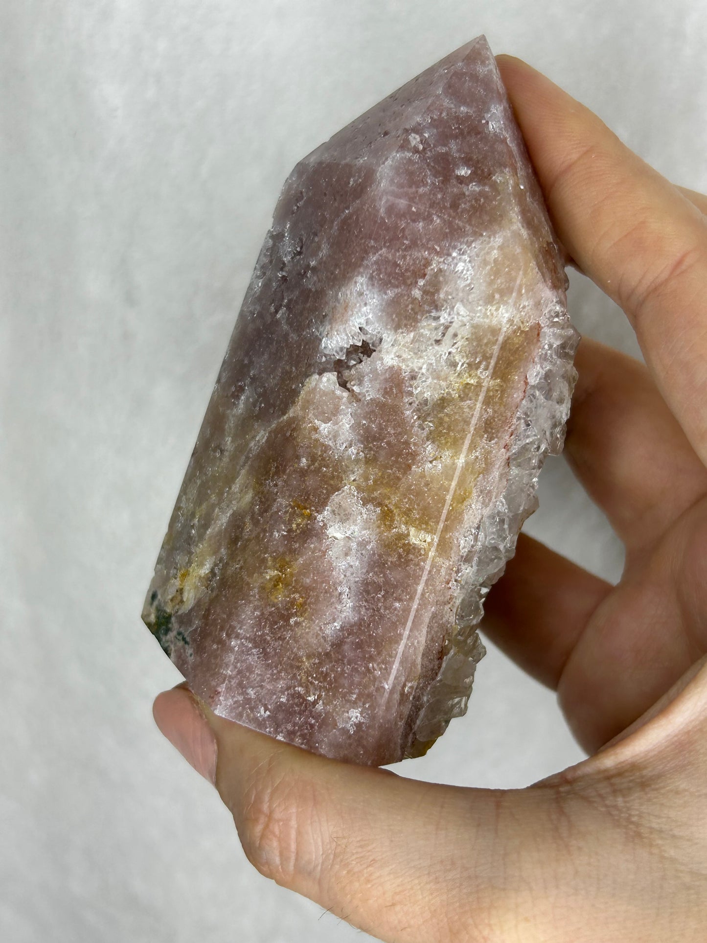 Brazilian pink amethyst tower