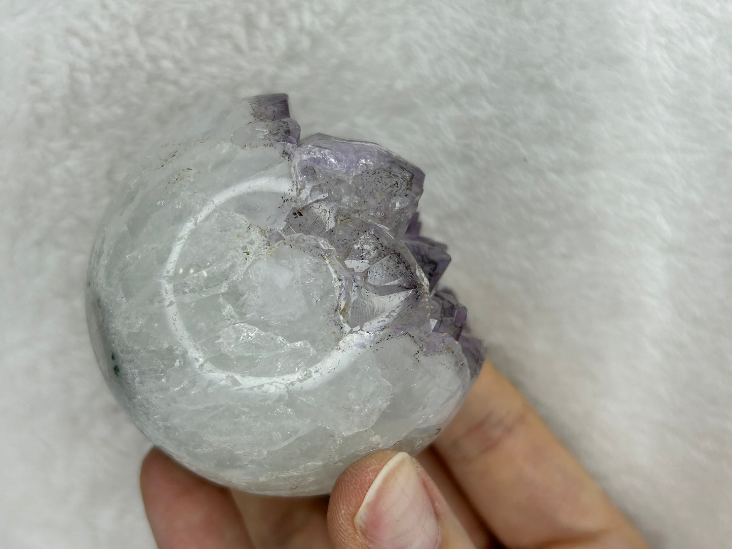 Brazilian Druzy Amethyst Agate Sphere F