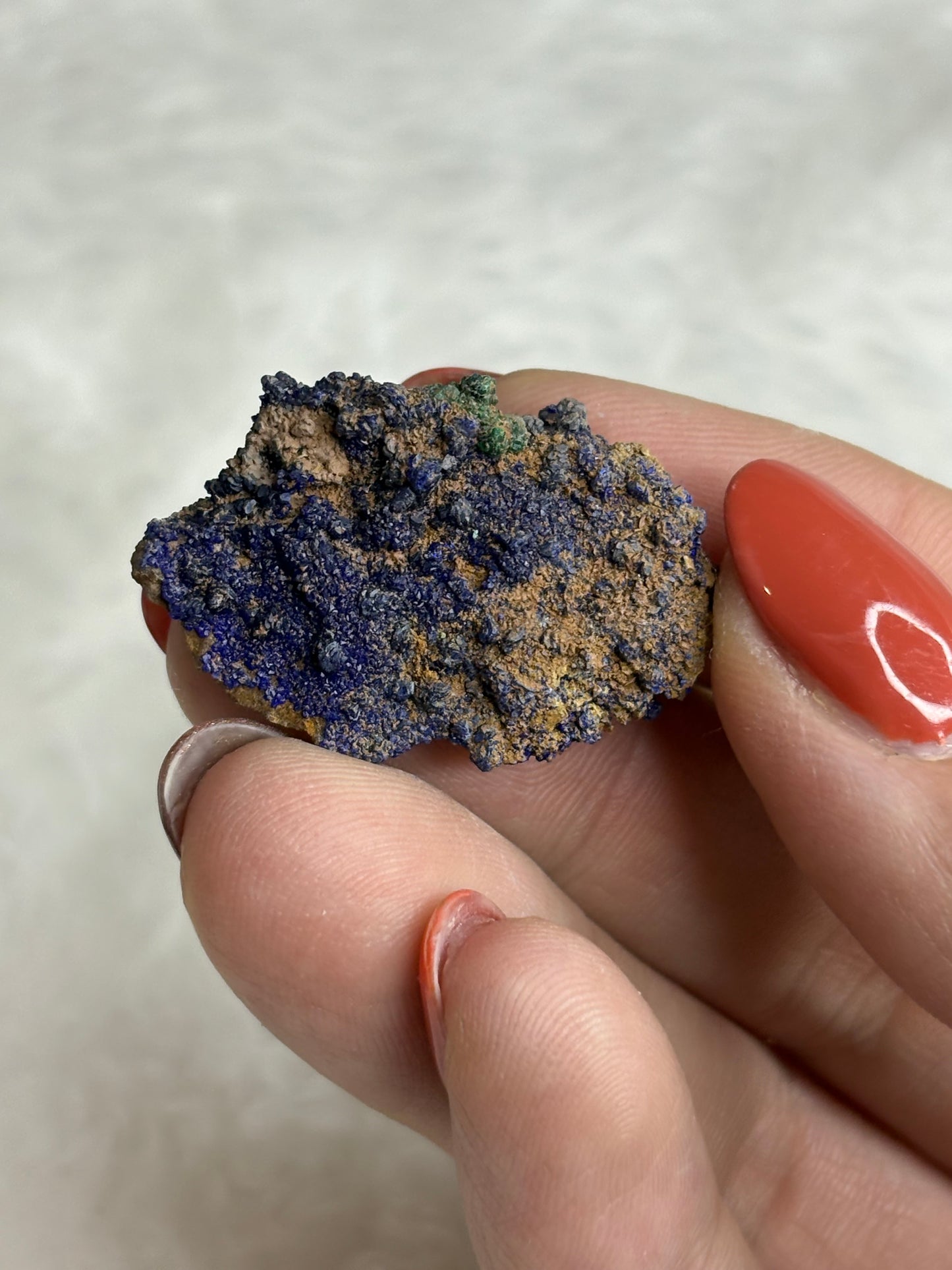 Malachite/Azurite on barite