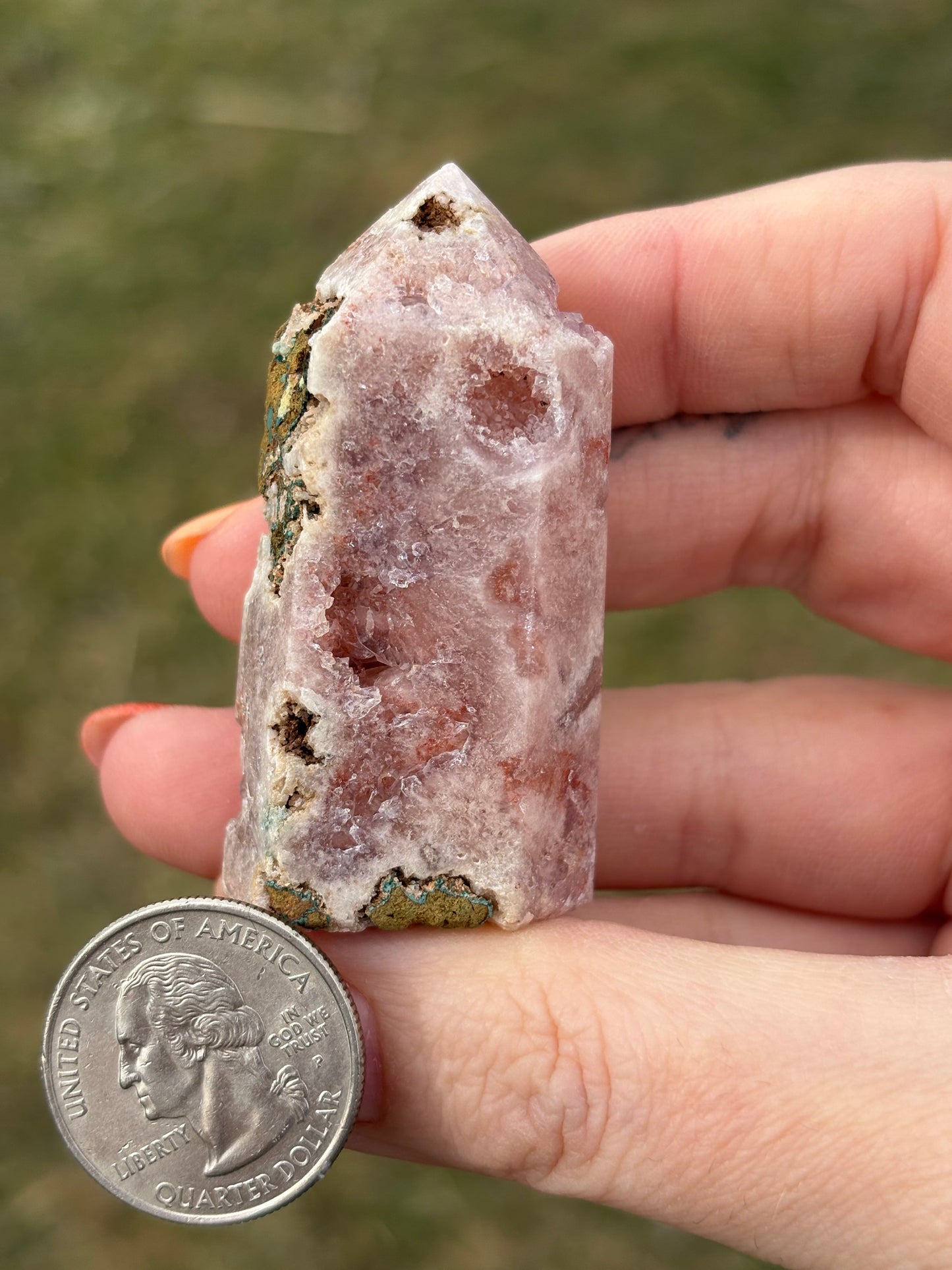 Druzy Pink Amethyst Tower W
