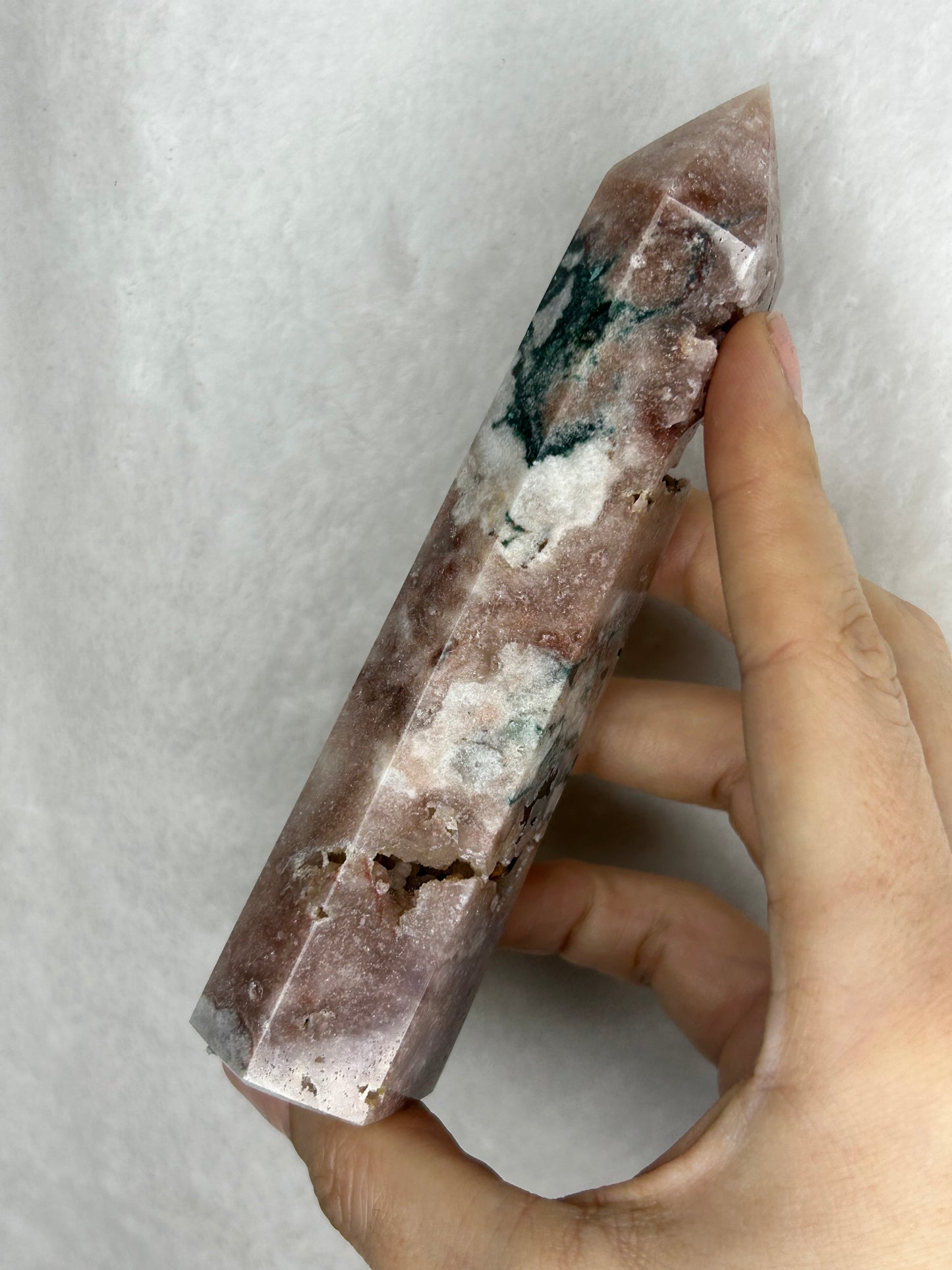 Brazilian pink amethyst tower