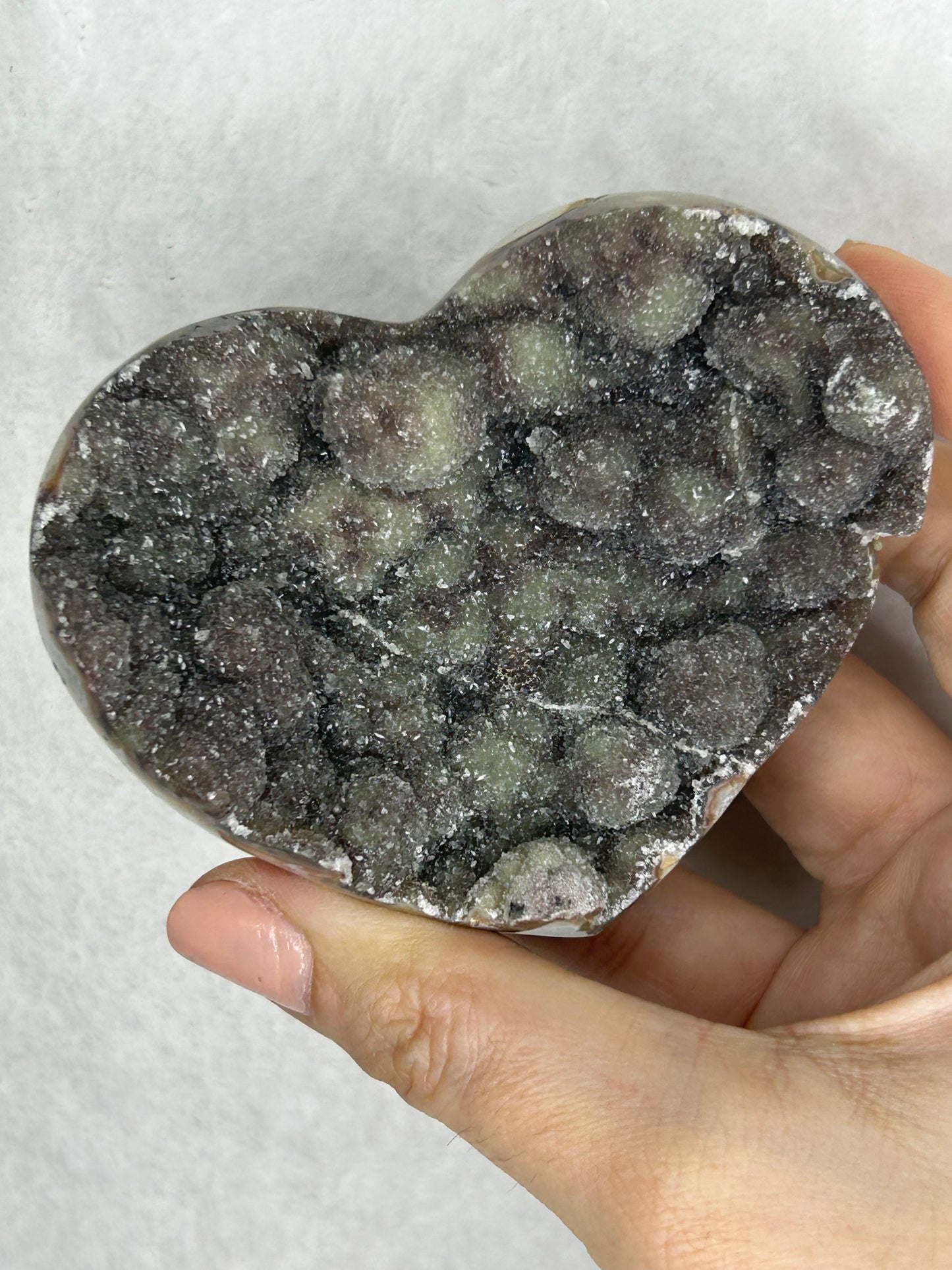 💖💖Uruguayan HQ amethyst cluster heart K