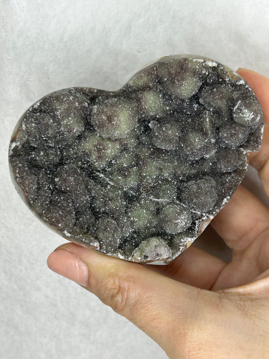 💖💖Uruguayan HQ amethyst cluster heart K