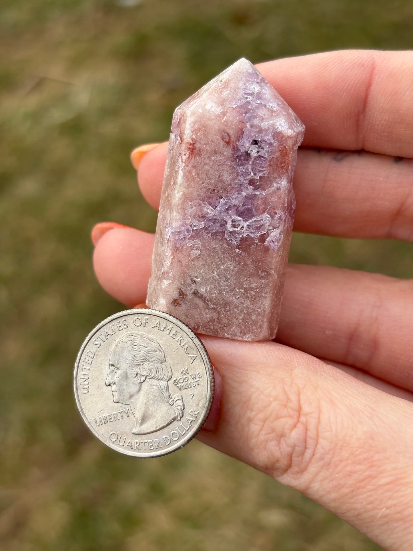 Druzy Pink Amethyst Tower AS