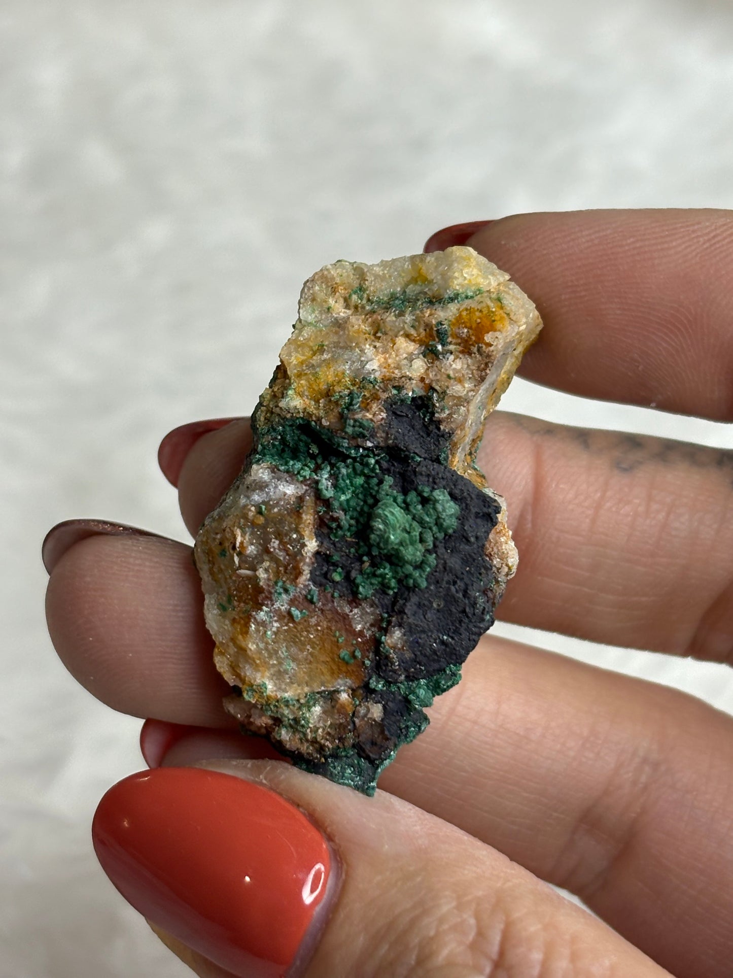 Malachite & azurite on barite