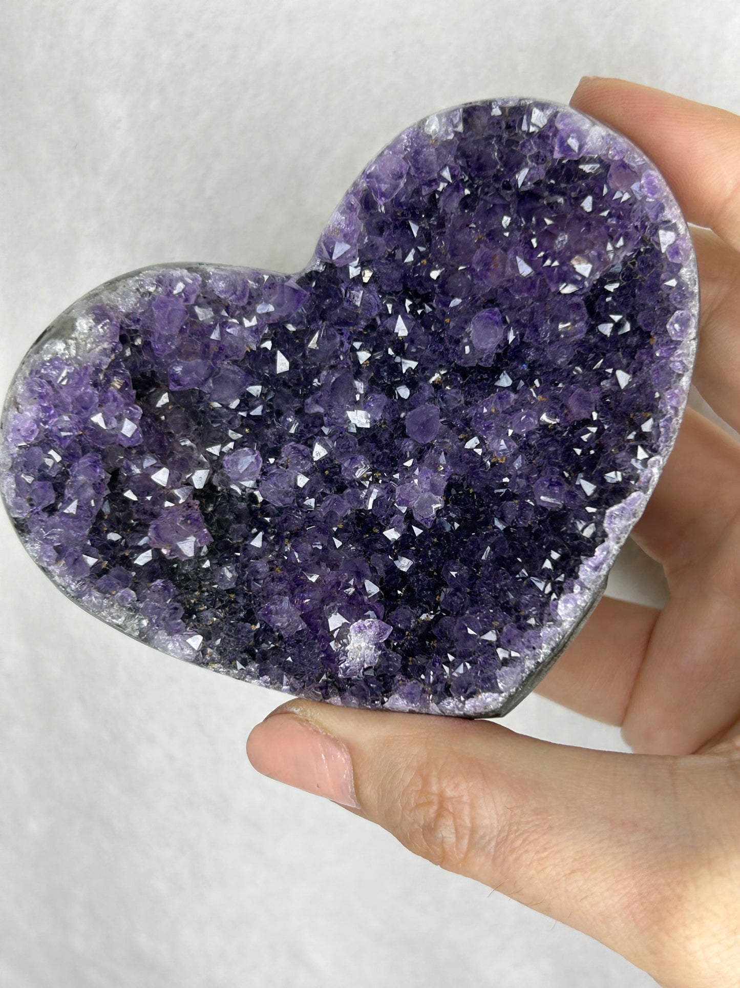 💖💖Uruguayan HQ amethyst cluster heart G