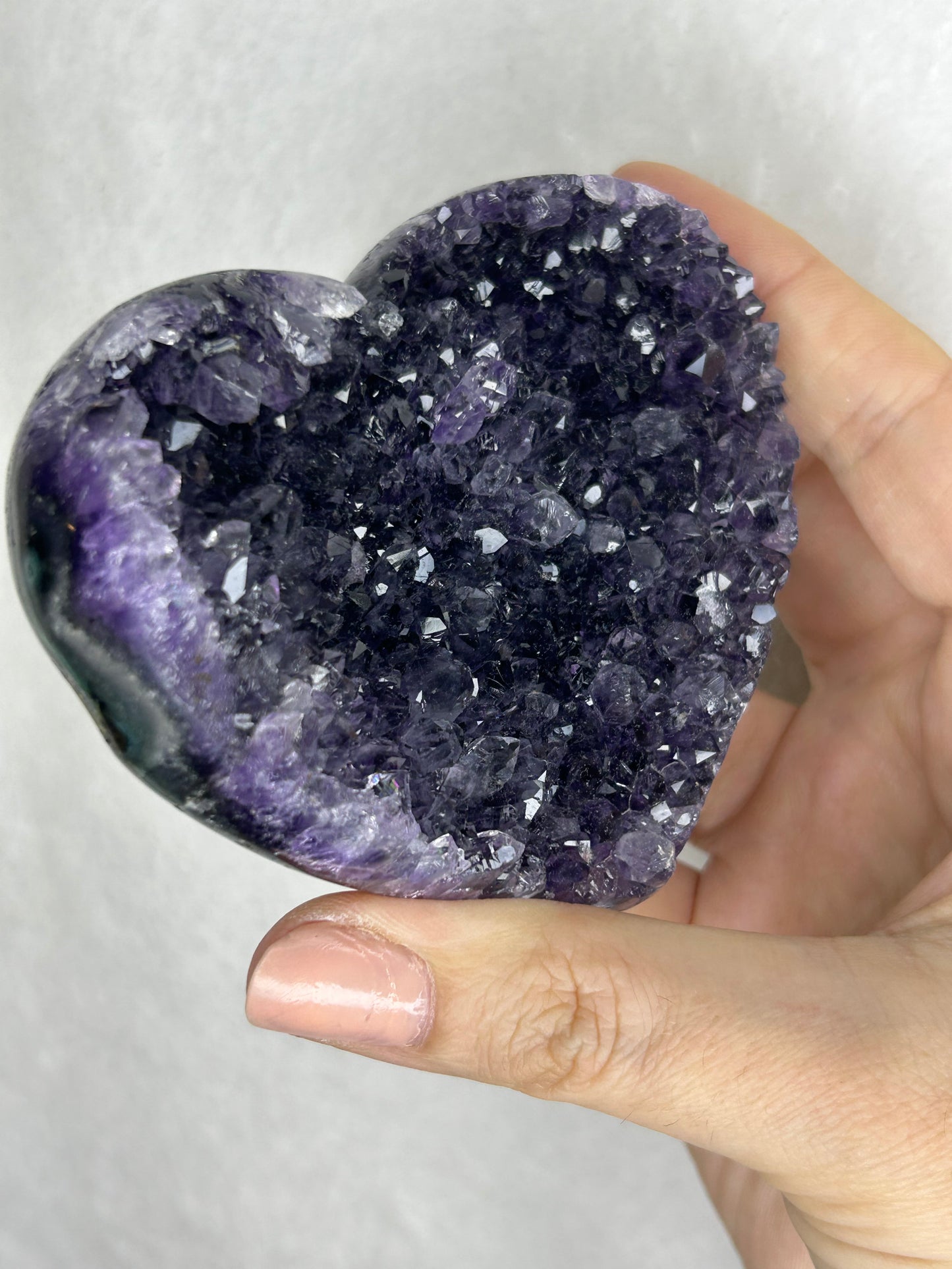 💖💖Uruguayan HQ amethyst cluster heart E