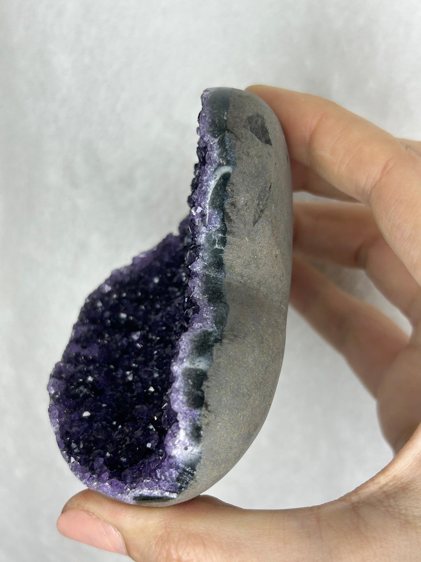 💖💖Uruguayan HQ amethyst cluster heart F
