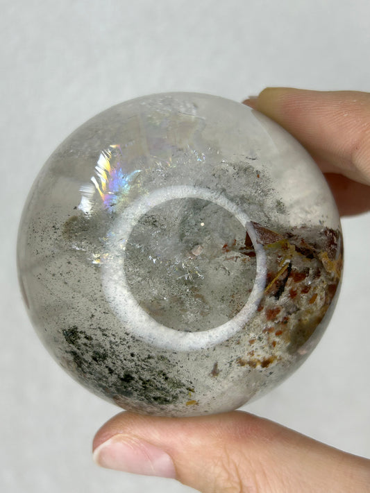HQ Garden Quartz Sphere w/ Rainbows 🌈