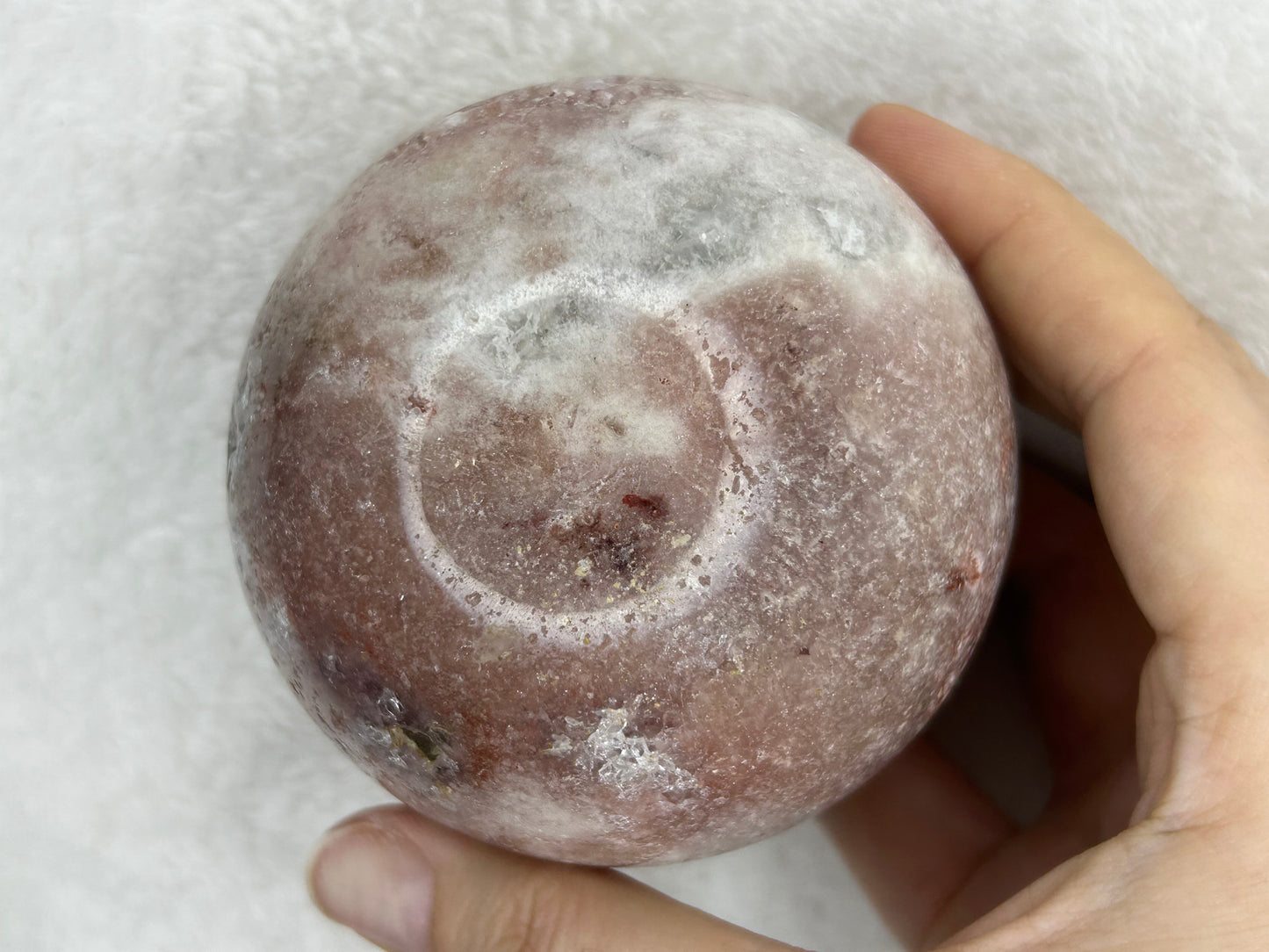 XL Brazilian Druzy Pink Amethyst Sphere