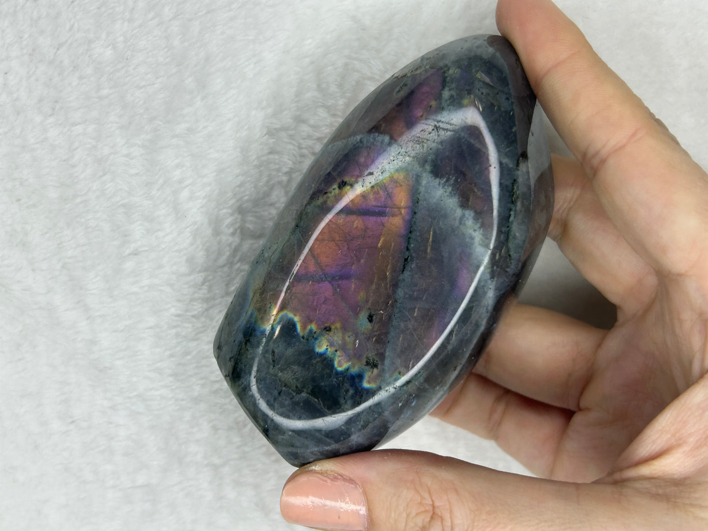 Rainbow flash labradorite freeform F