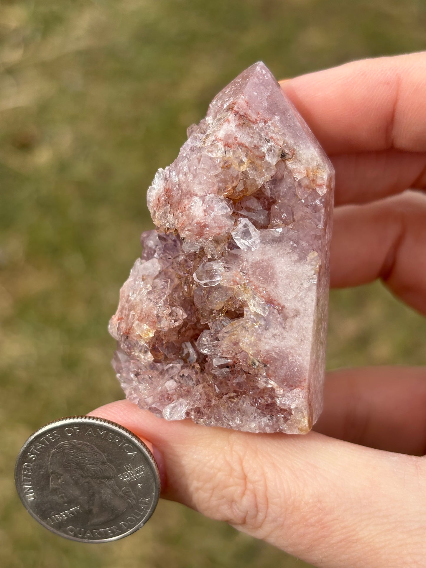 Druzy Pink Amethyst Tower G