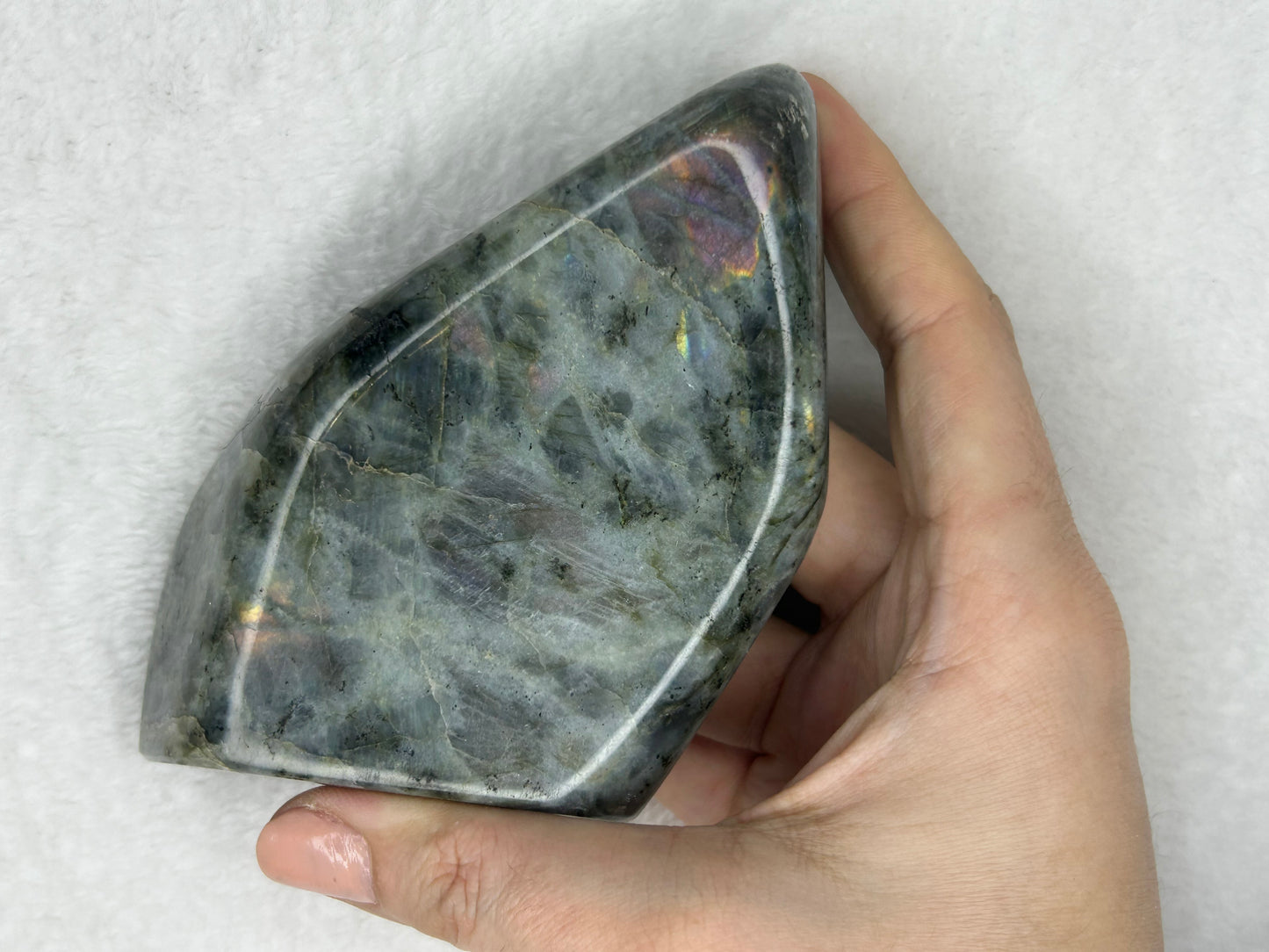 Rainbow flash labradorite freeform I